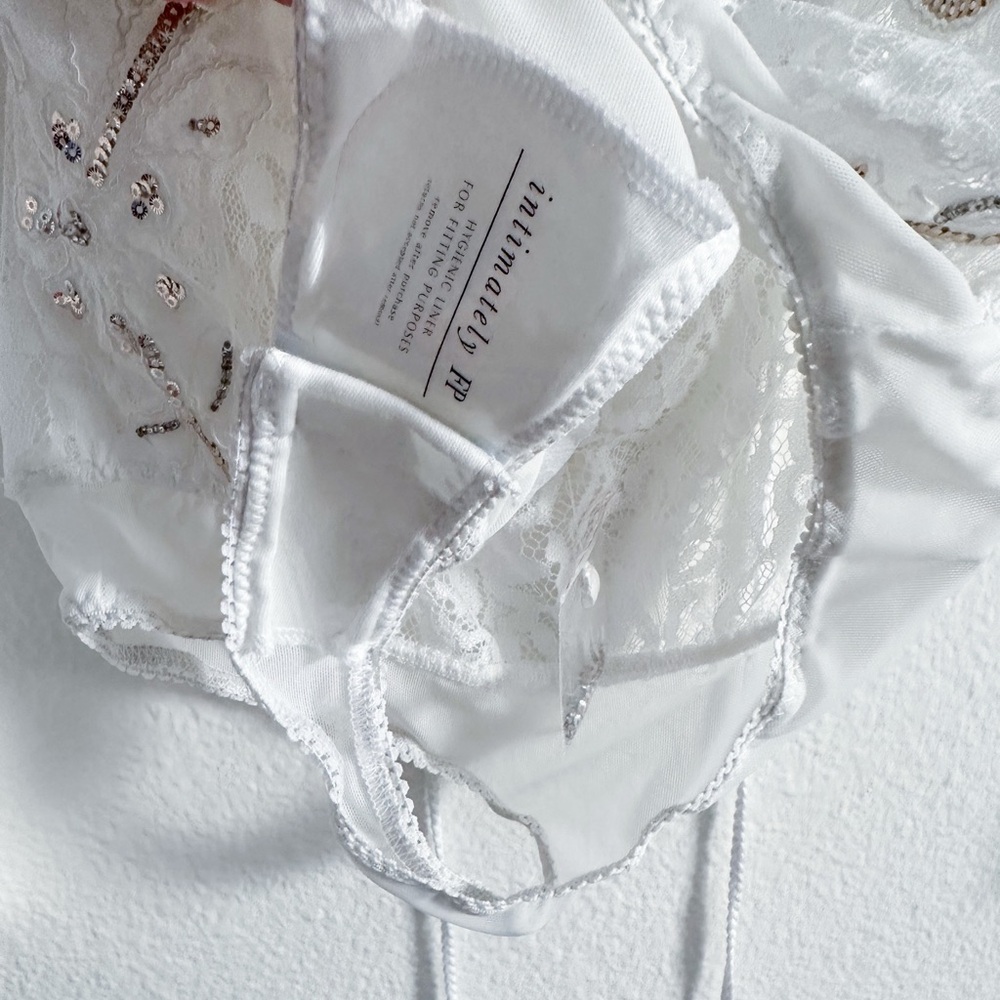 NWOT Free People Intimately Ready To Party Top in Ivory Size Small - Picture 6 of 8